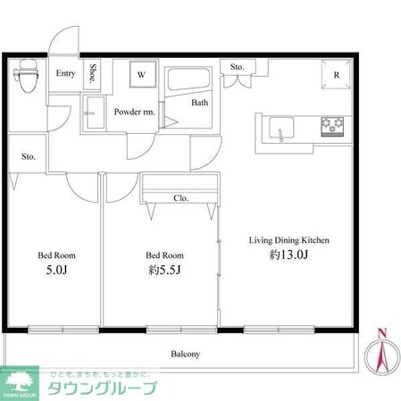 フェリス国立の物件間取画像